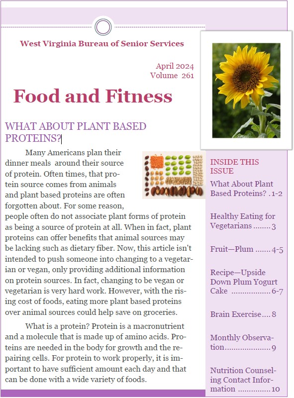 Food and fitness april 2024